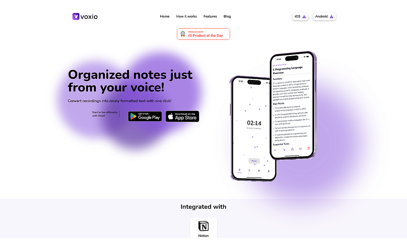 Voxio screenshot