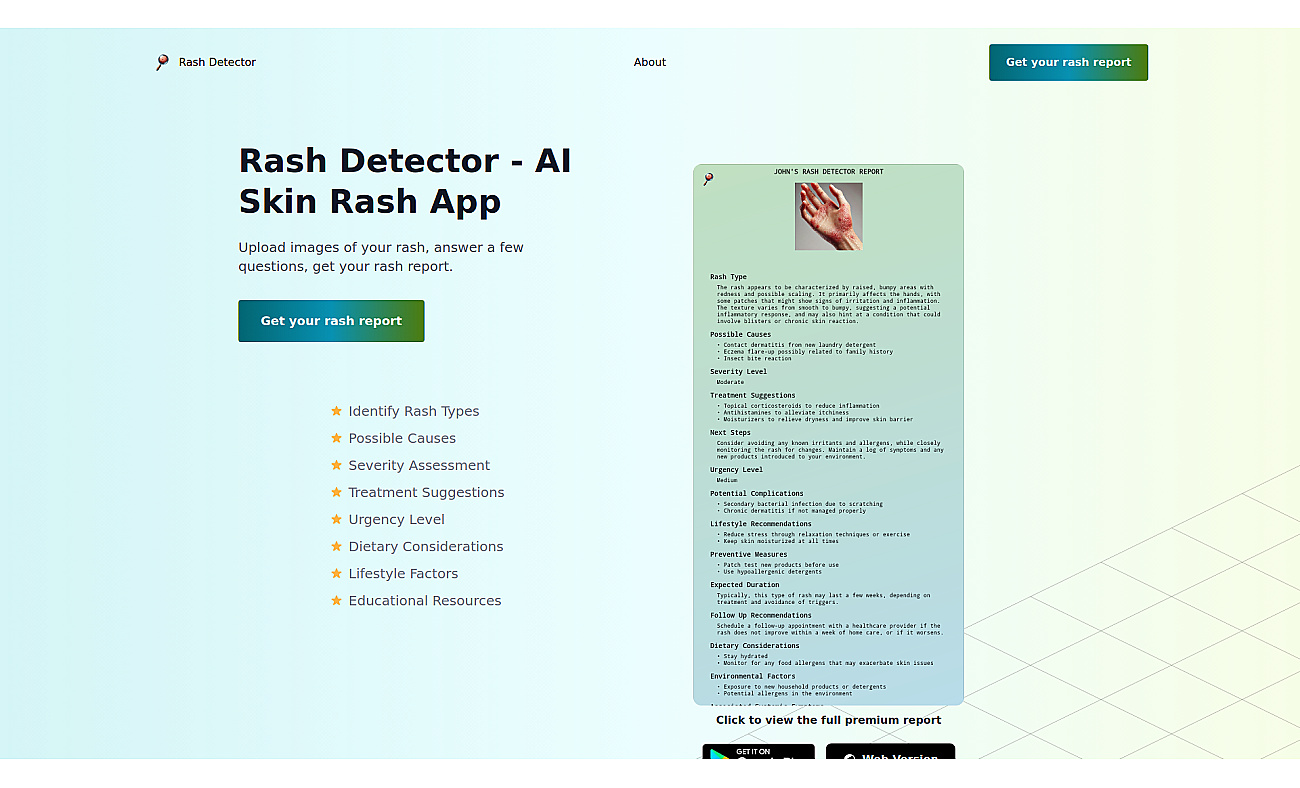 Rash Detector screenshot