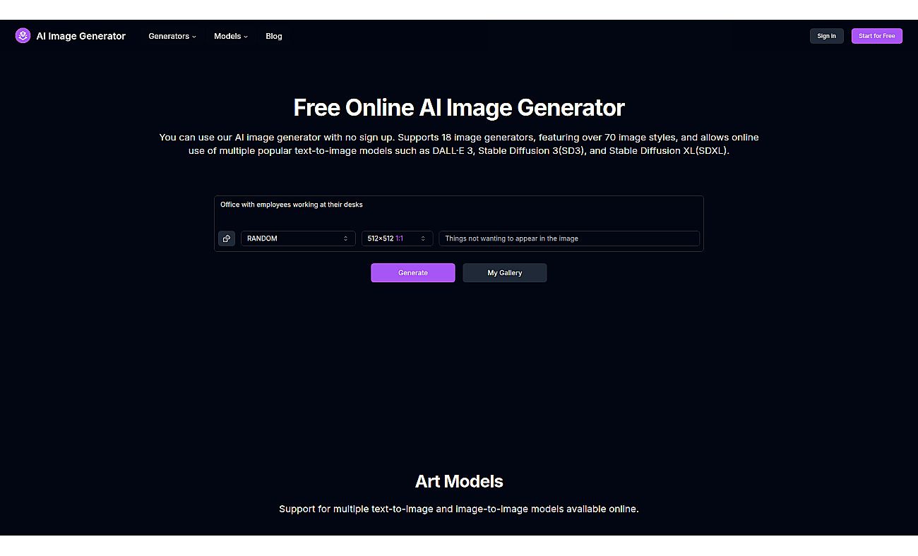 AI Image Generator screenshot