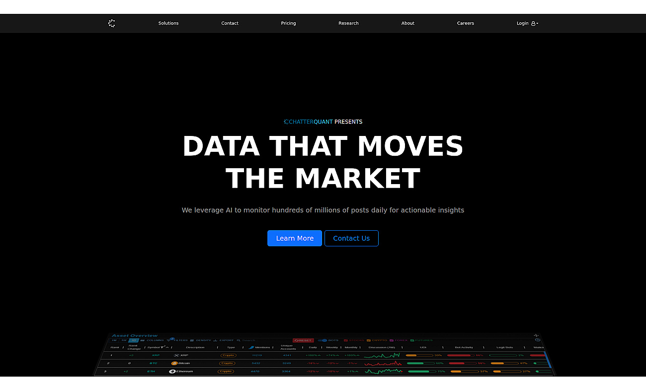 ChatterQuant screenshot
