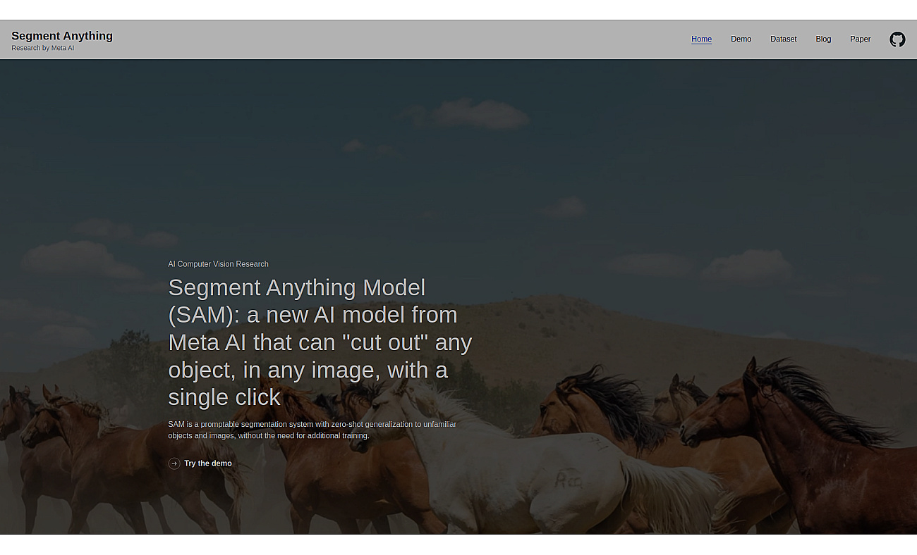 Segment Anything By Meta screenshot