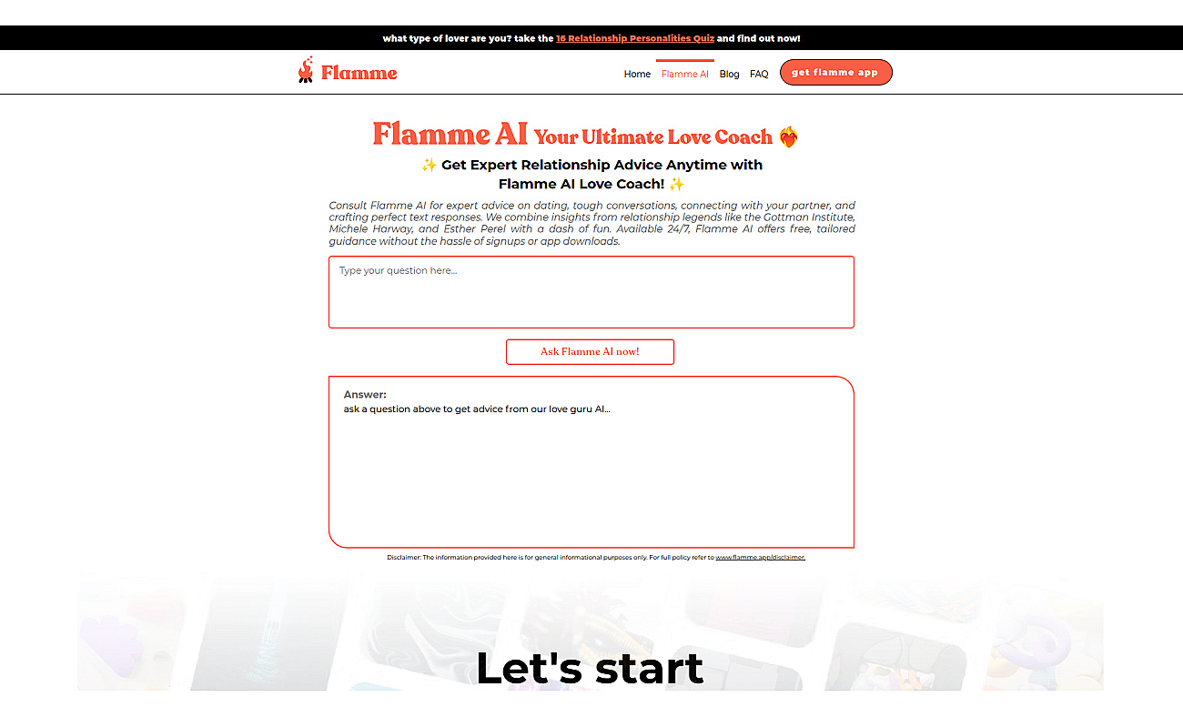 Flamme AI screenshot