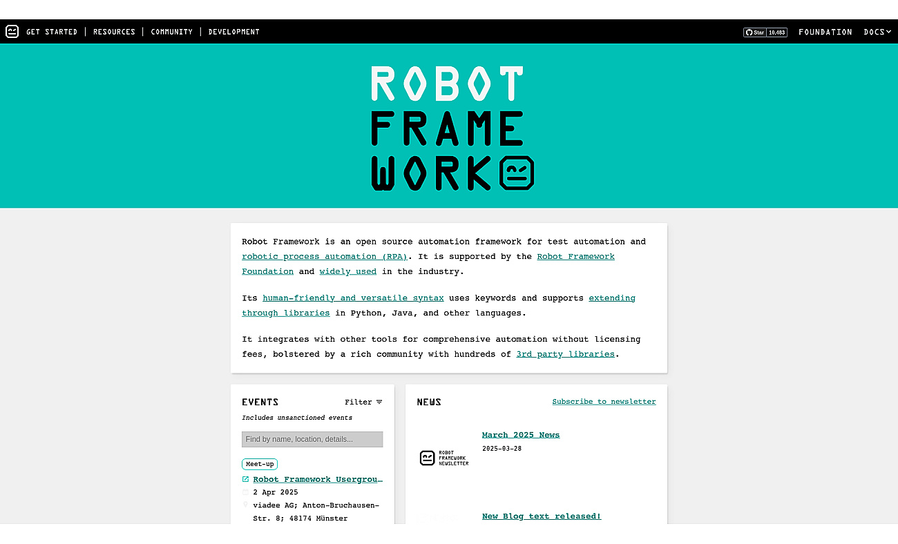 Robot Framework screenshot