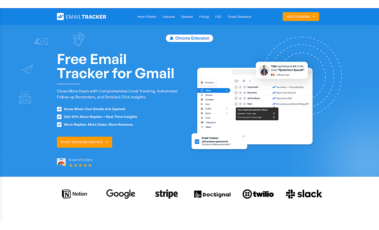Email Tracker screenshot