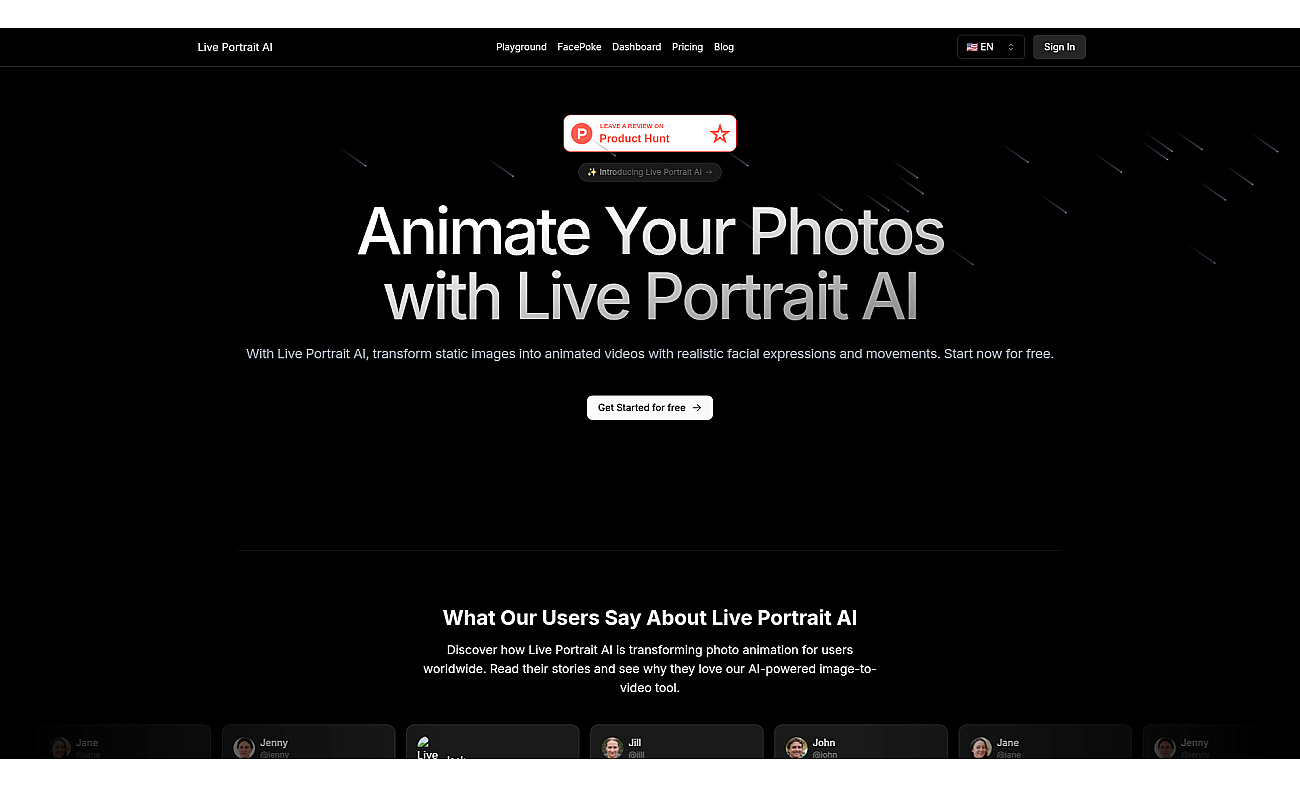 Live Portrait AI screenshot