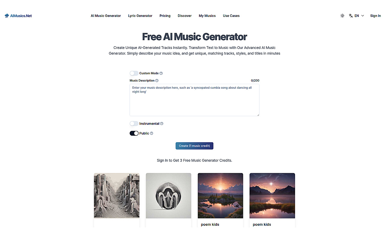 AIMusics.Net screenshot