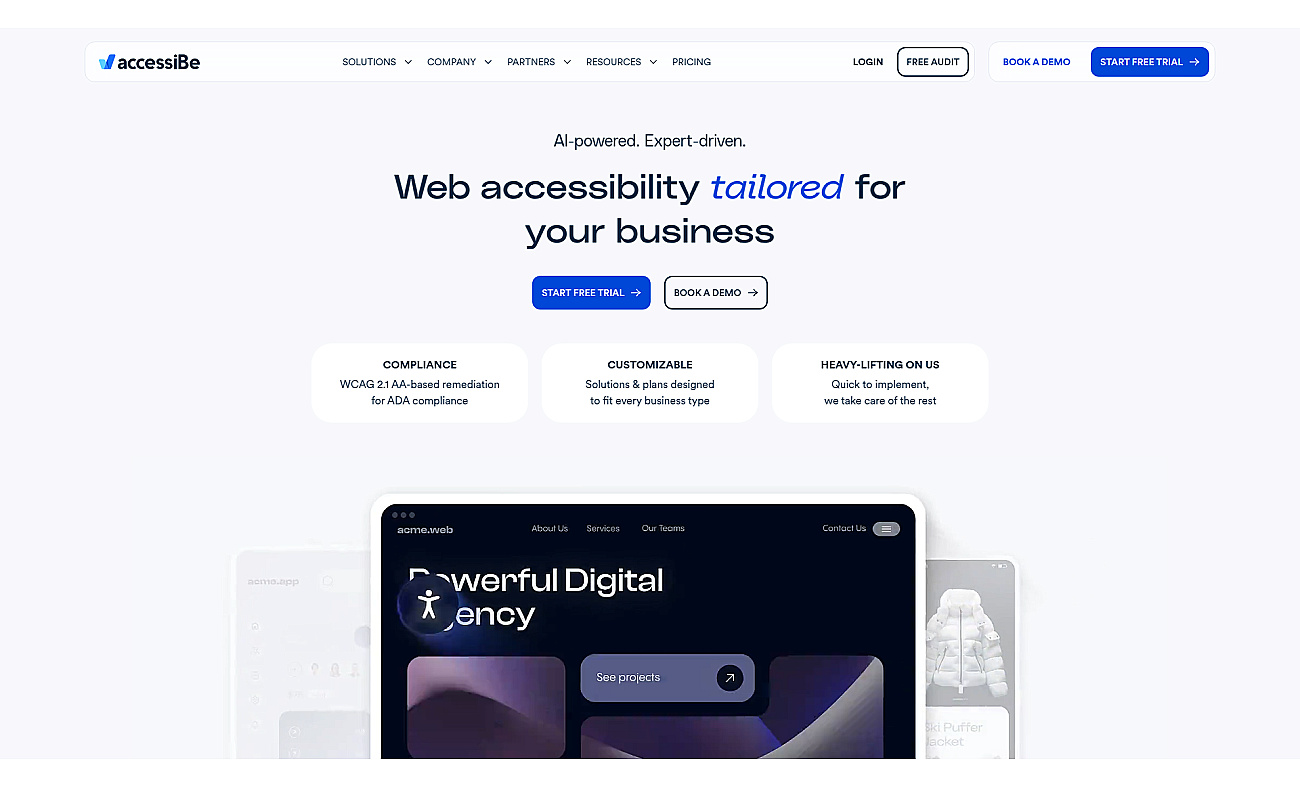 accessiBe screenshot