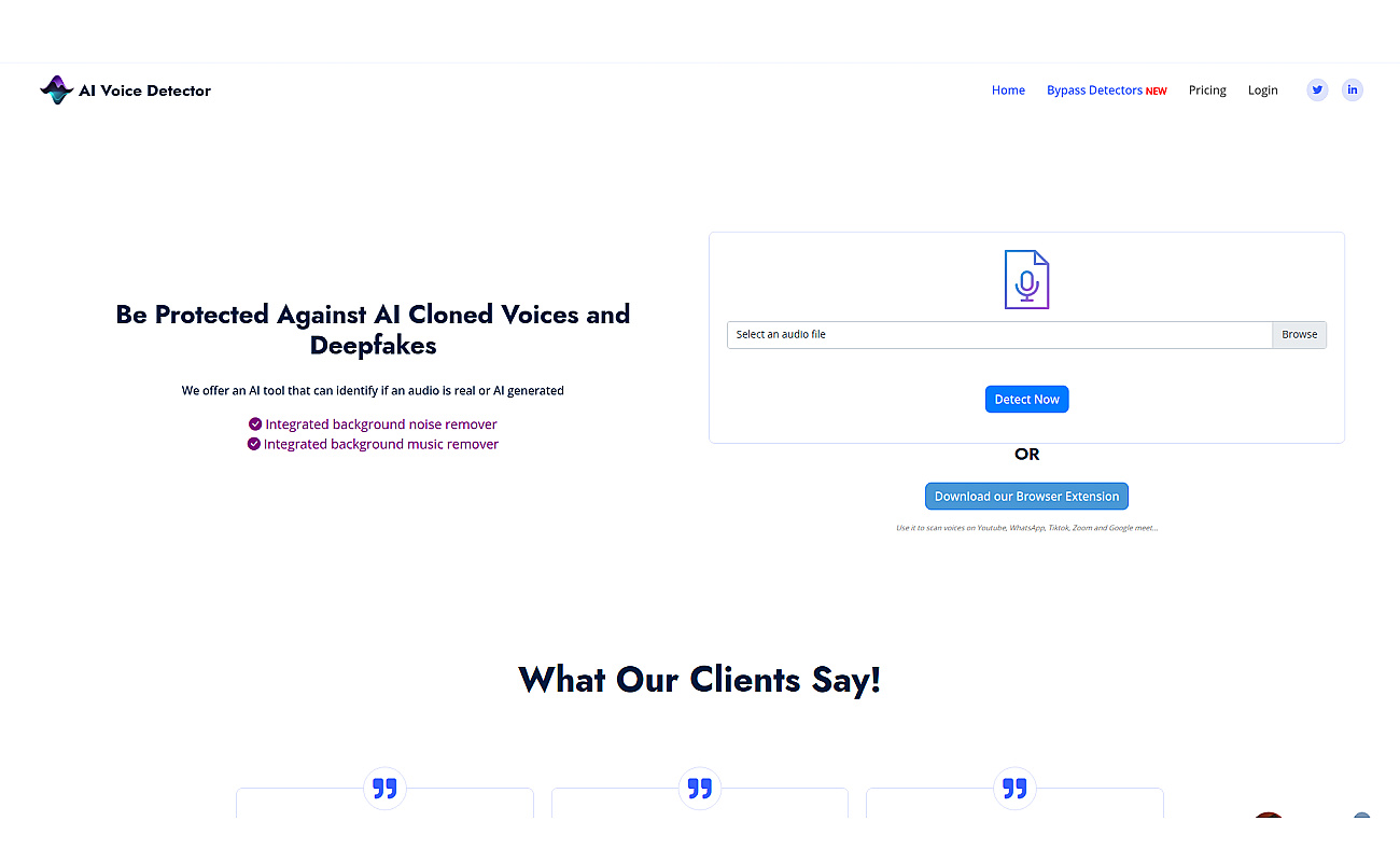 AI Voice Detector screenshot