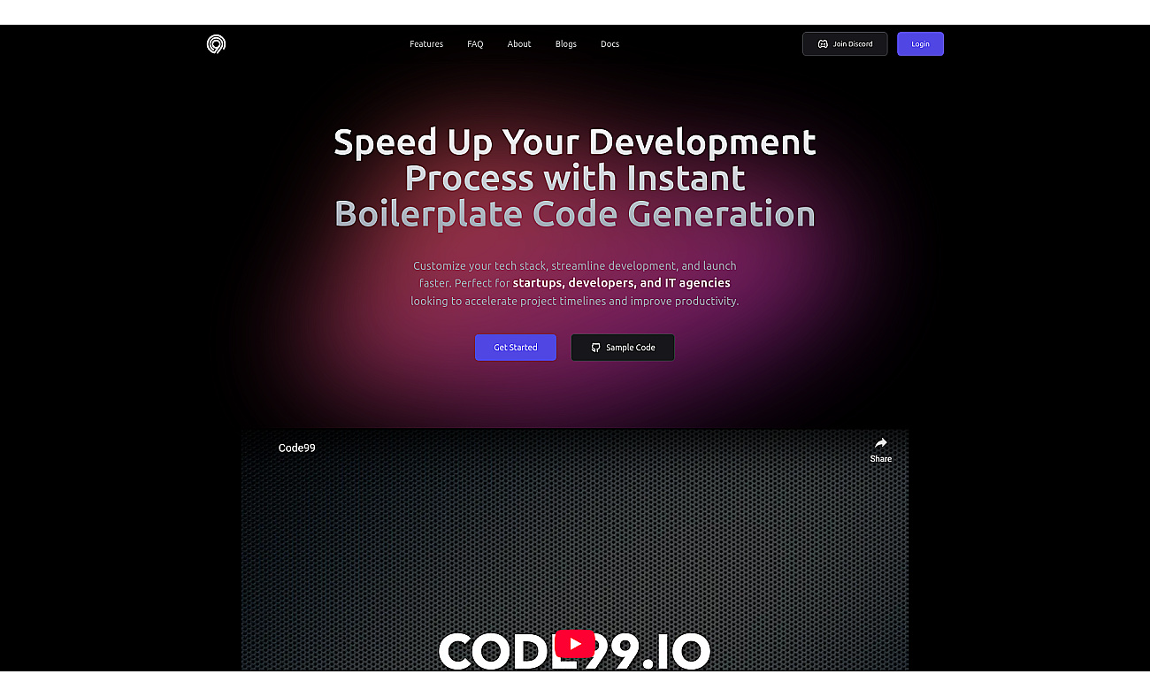 Code99 screenshot