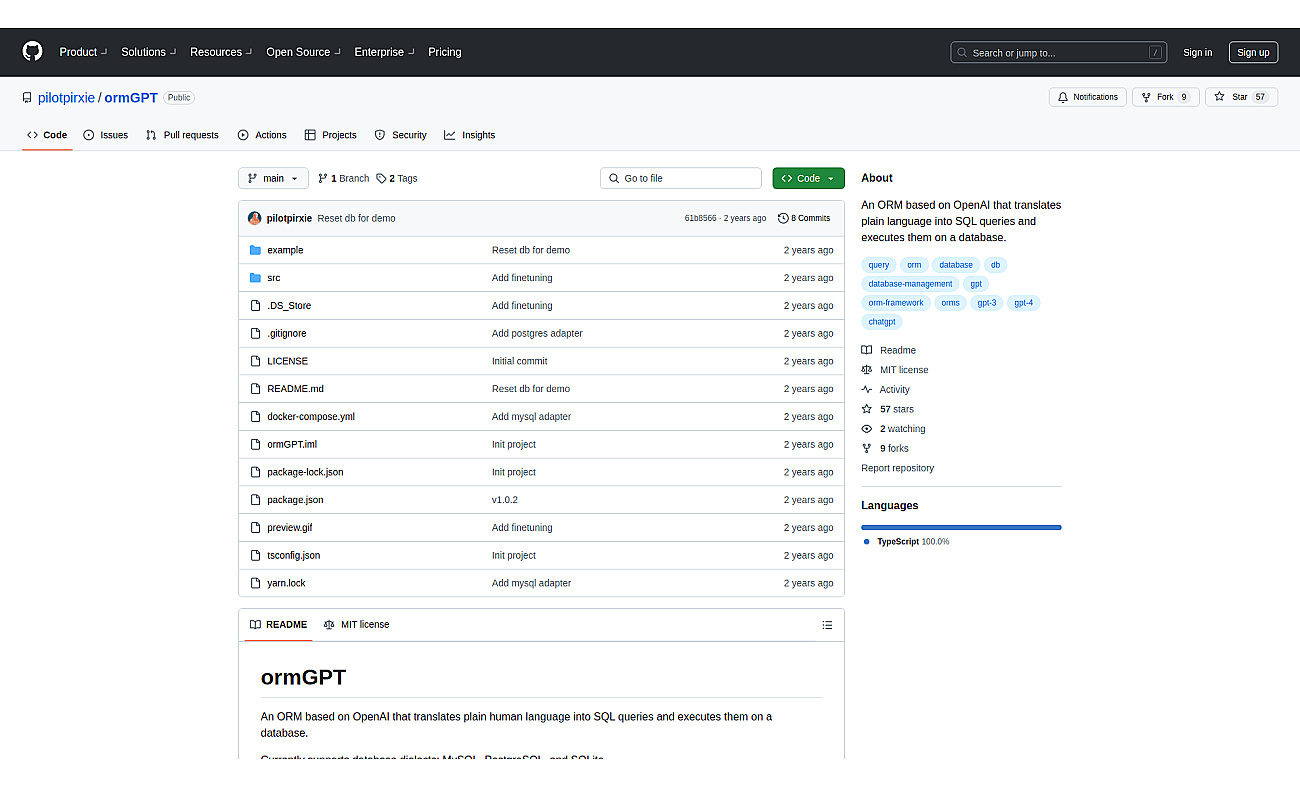 ormGPT screenshot