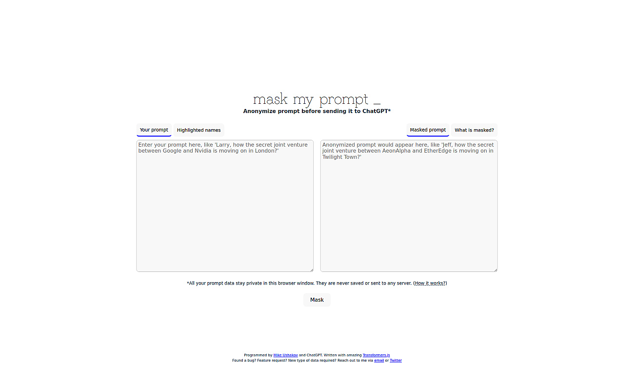 MaskmyPrompt screenshot