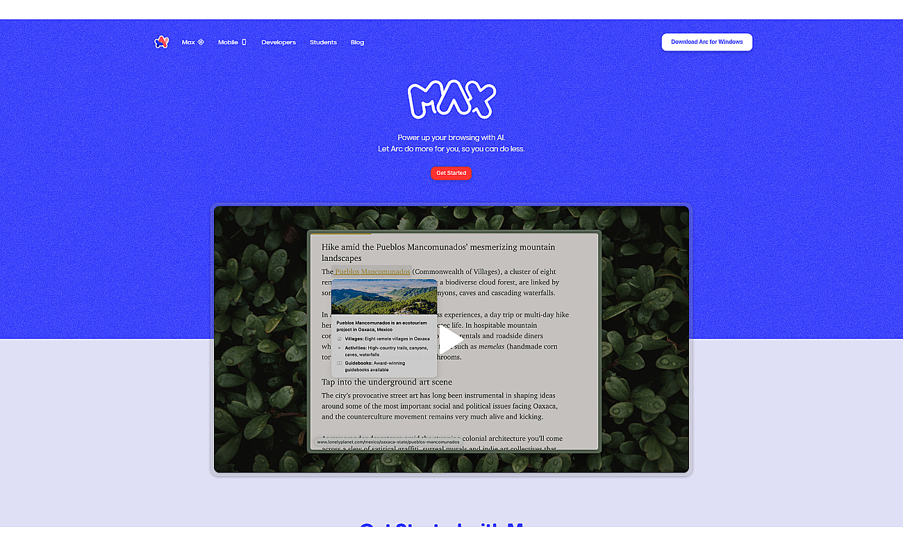 Arc Max screenshot