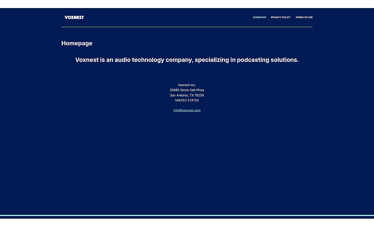 Voxnest screenshot