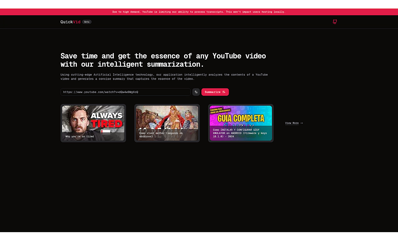 QuickVid App screenshot