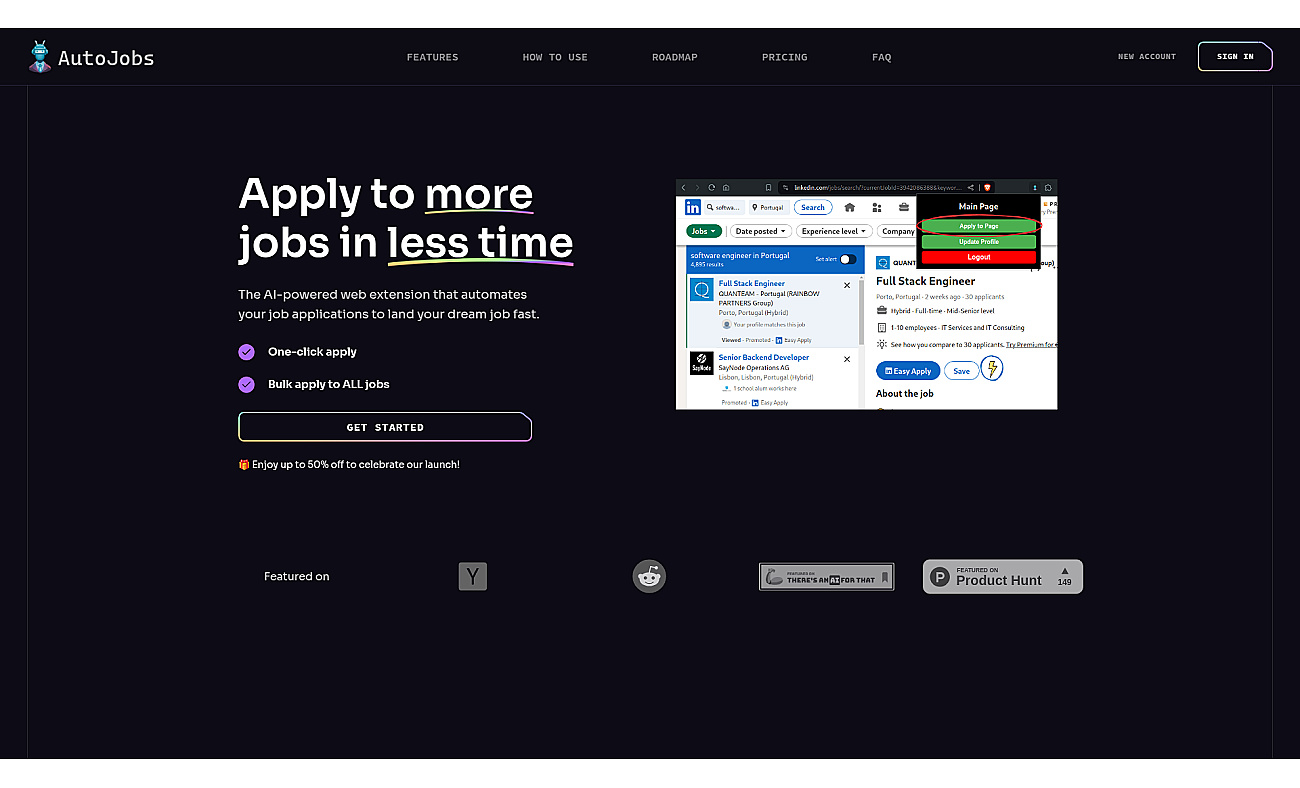 Autojobs screenshot