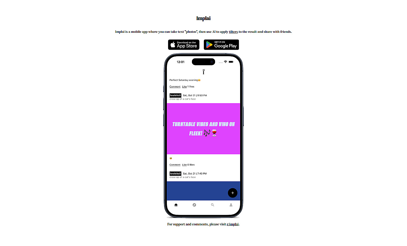Implai App screenshot