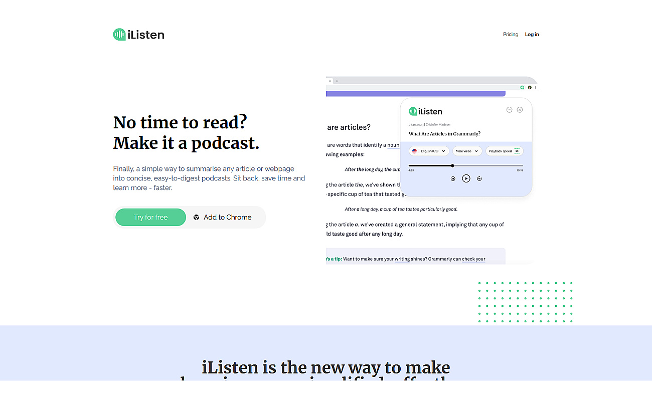 iListen screenshot