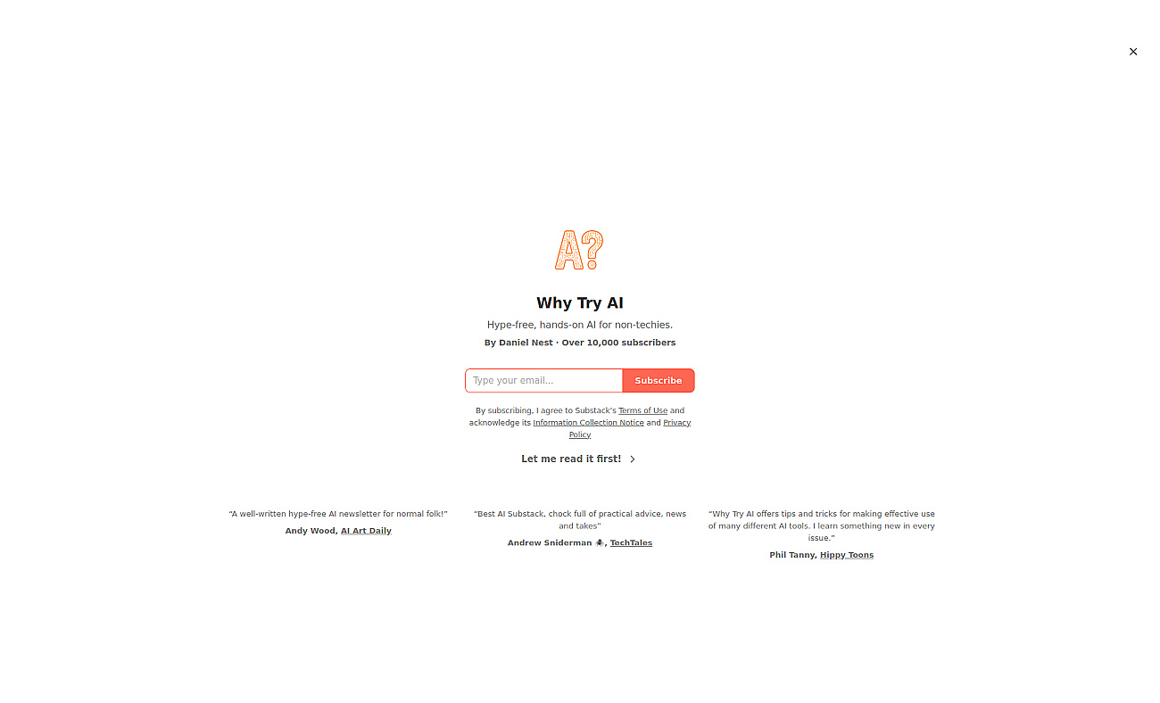 Why Try AI screenshot