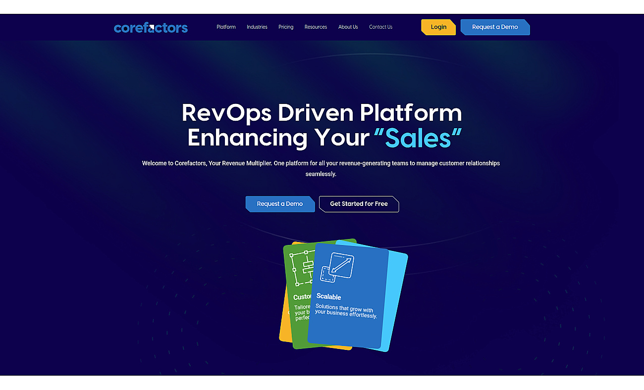 Corefactors AI CRM screenshot