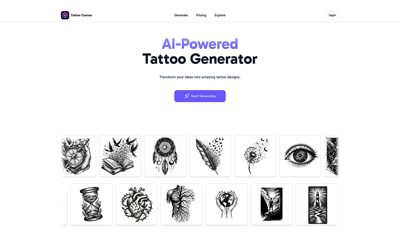 Tattoo canvas screenshot