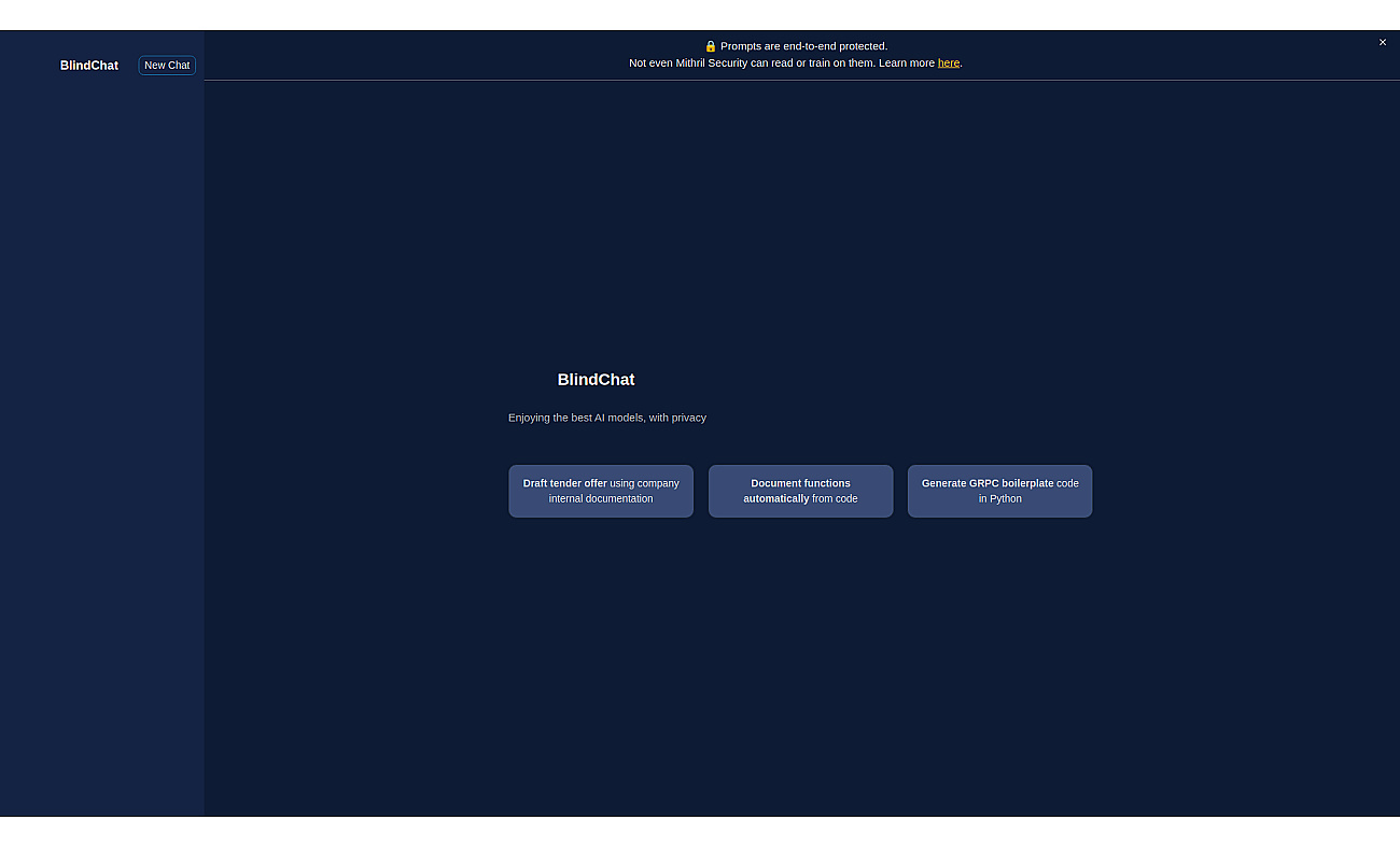 BlindChat screenshot
