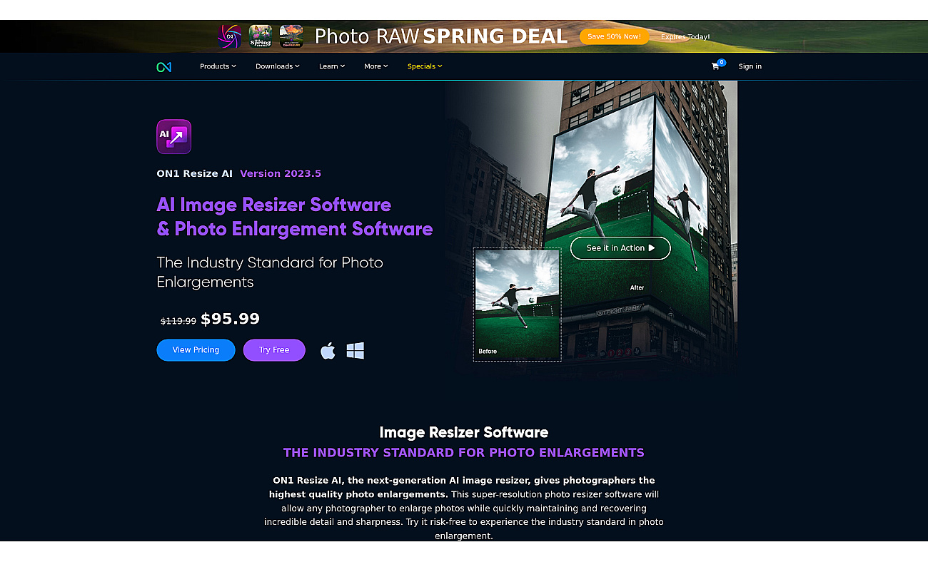 ON1 Resize Photoshop Plugin screenshot