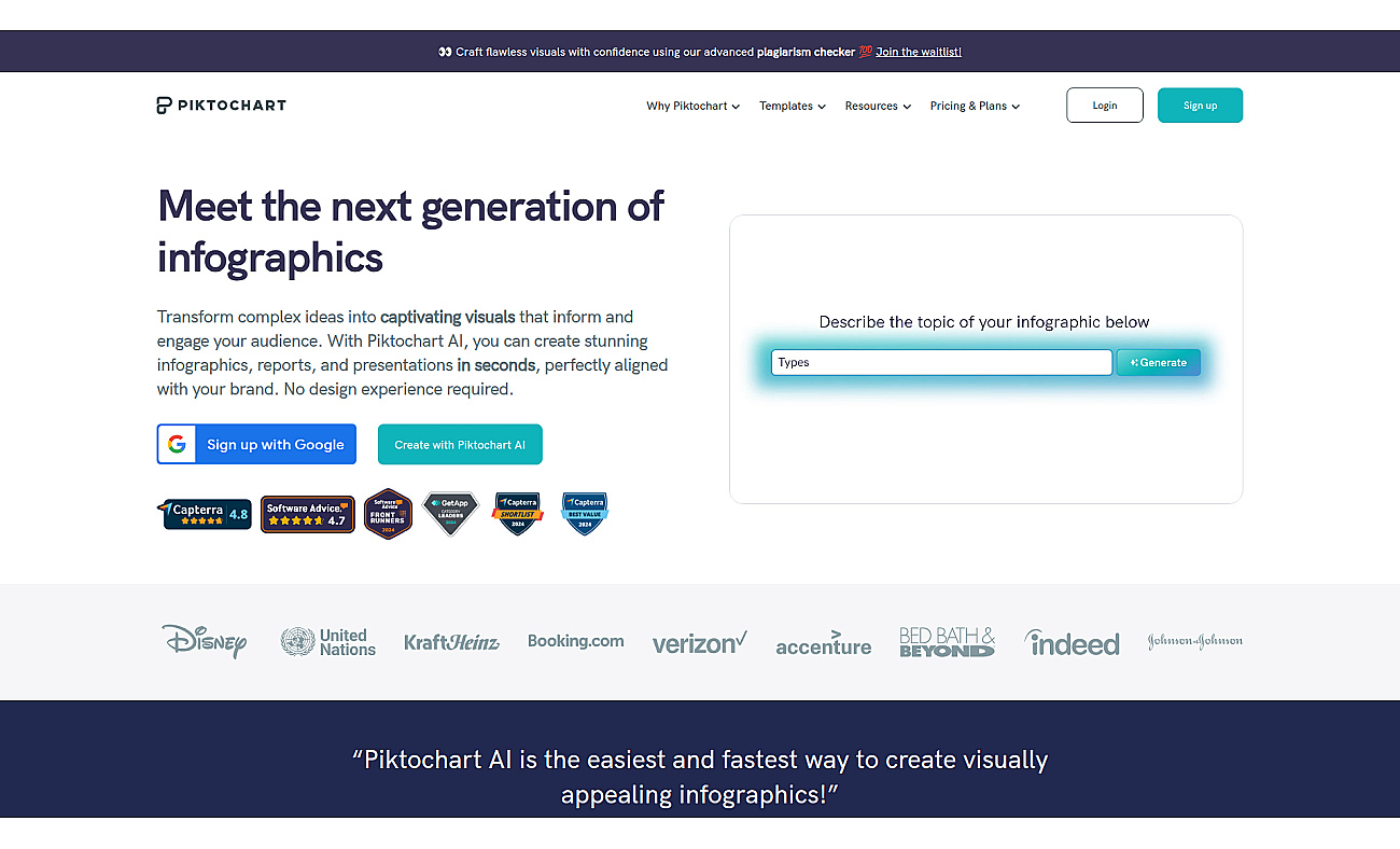 Piktochart screenshot