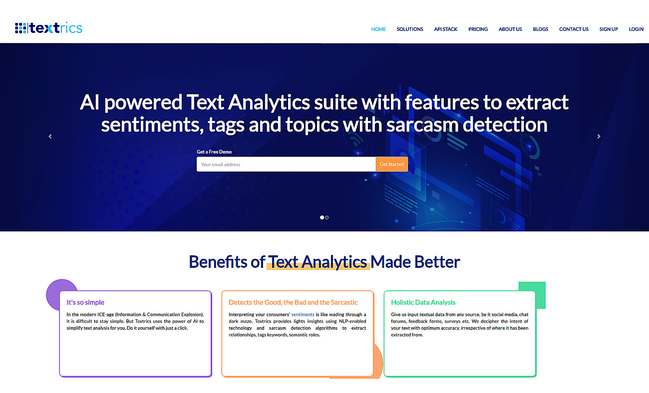 Textrics screenshot