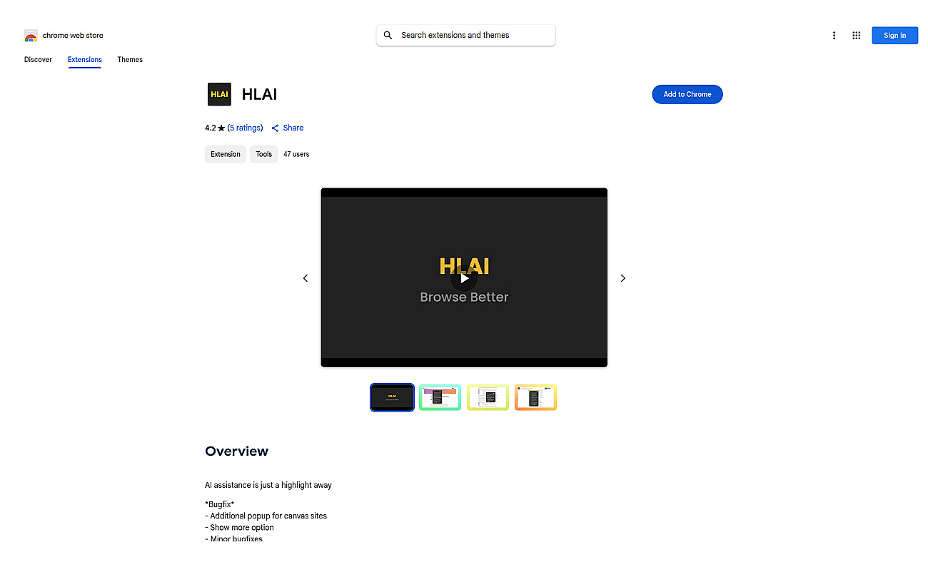 HLAI screenshot