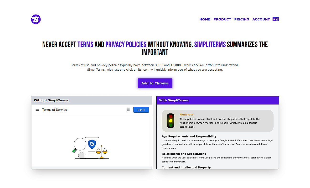 Simpliterms screenshot