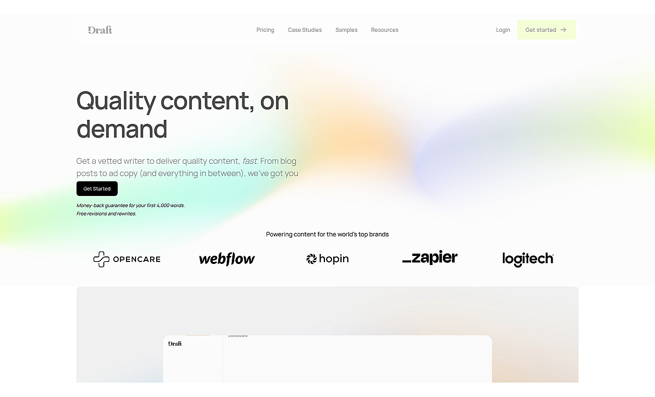 Draft.co screenshot