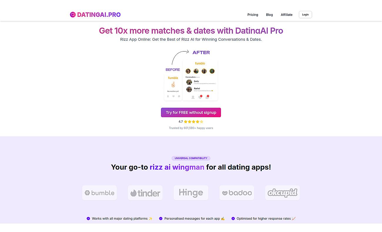 DatingAI.pro screenshot