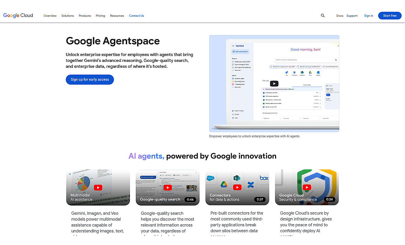 Google Cloud Search screenshot
