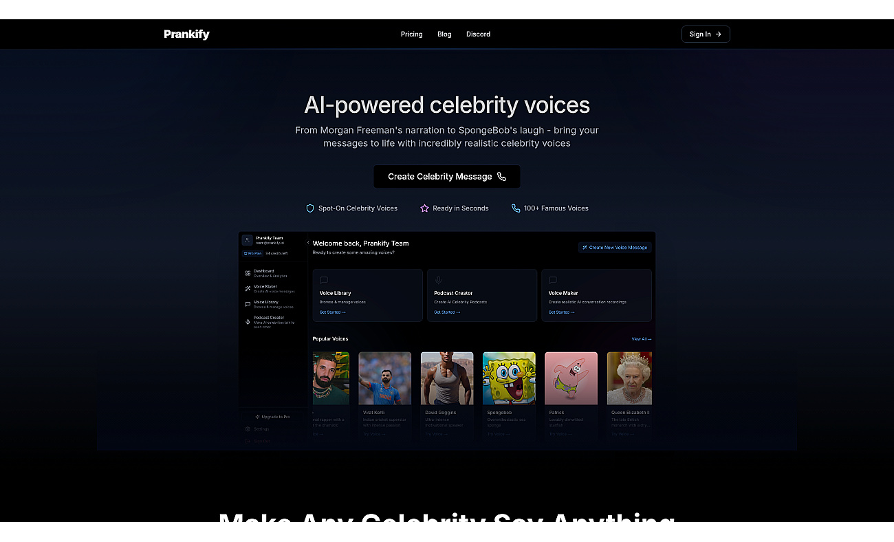 Prankify ai screenshot