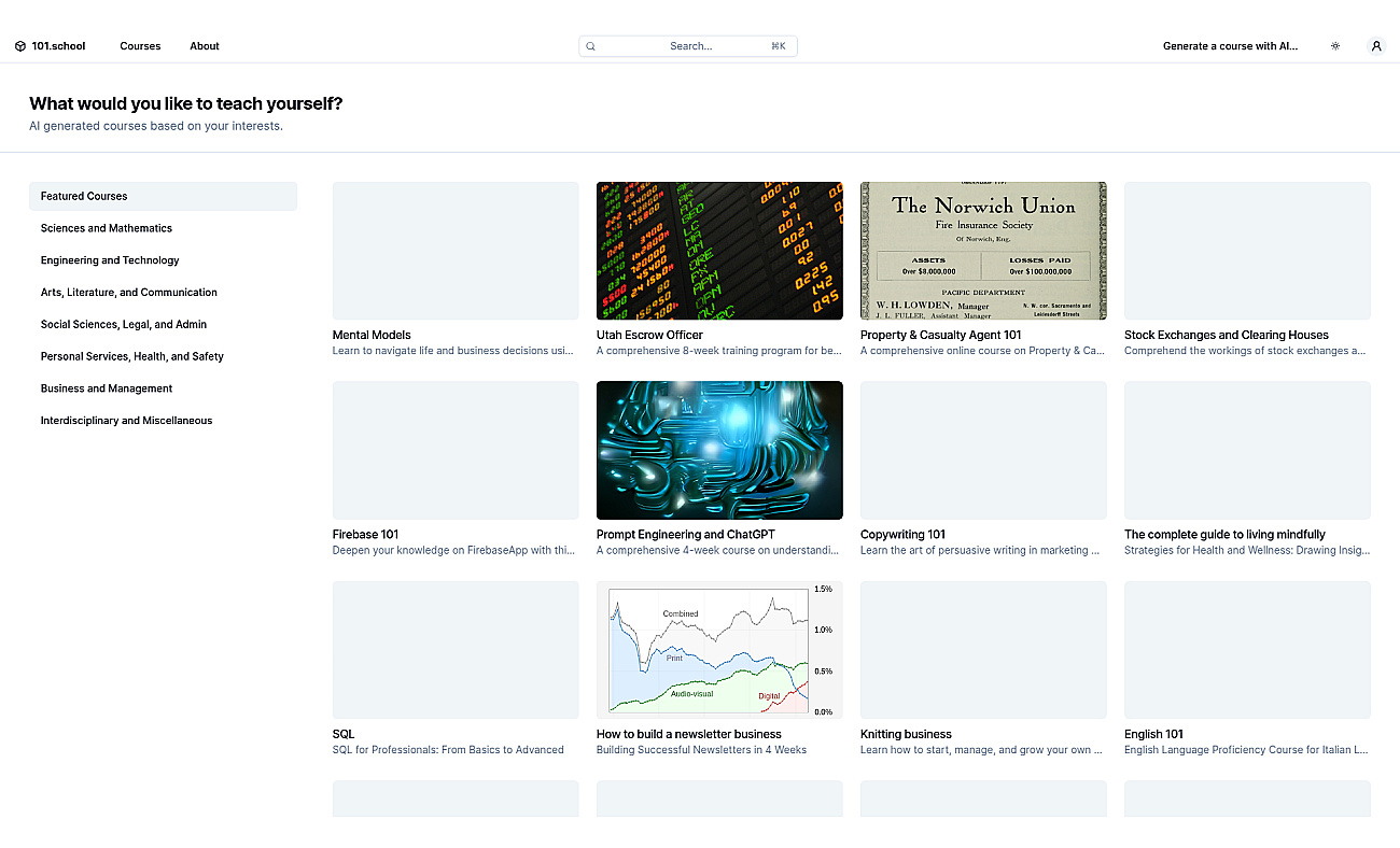 101.school screenshot