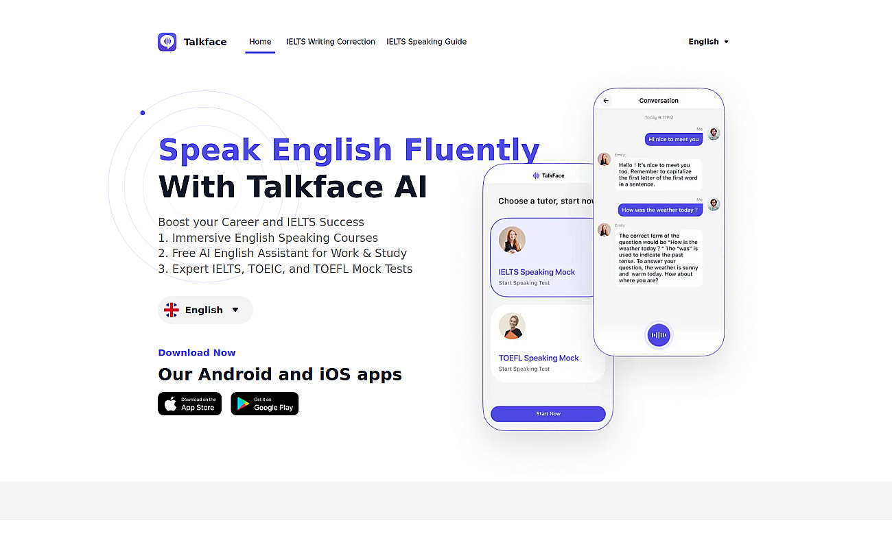 Talkface screenshot