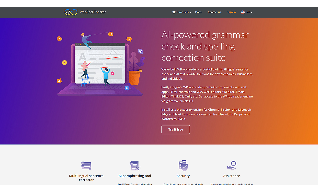 WebSpellChecker screenshot