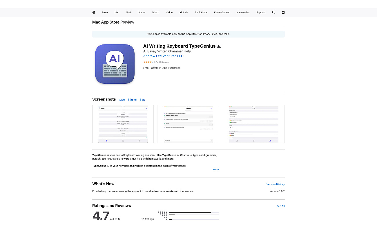 TypeGenius screenshot