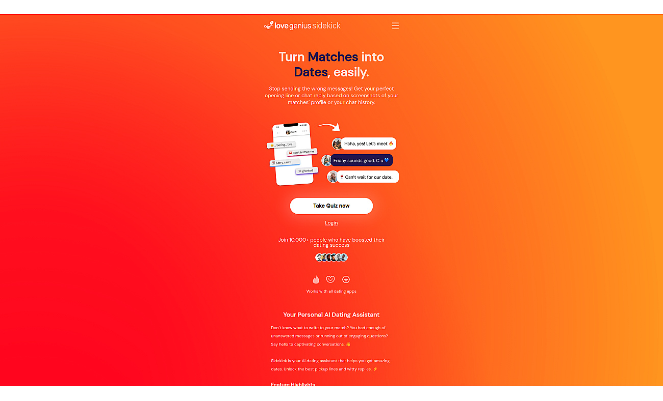 LoveGenius Sidekick screenshot
