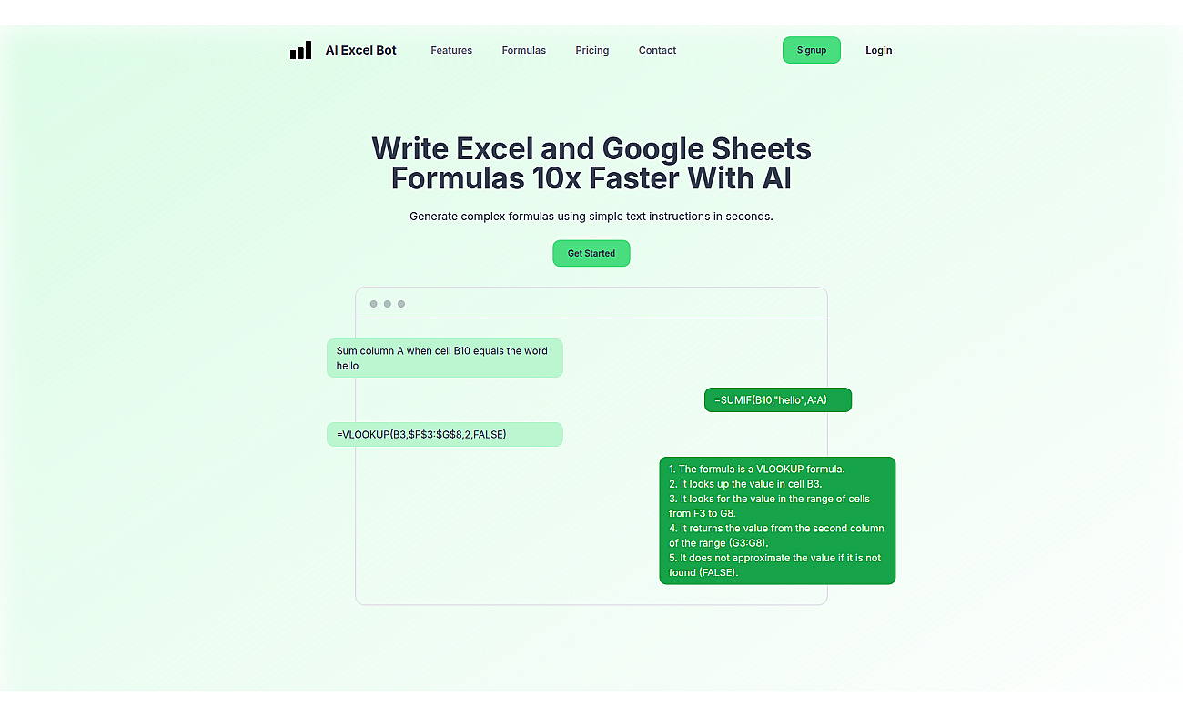 AI Excel Bot screenshot