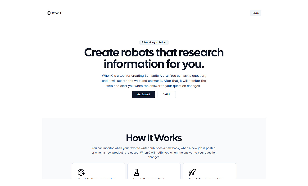WhenX screenshot