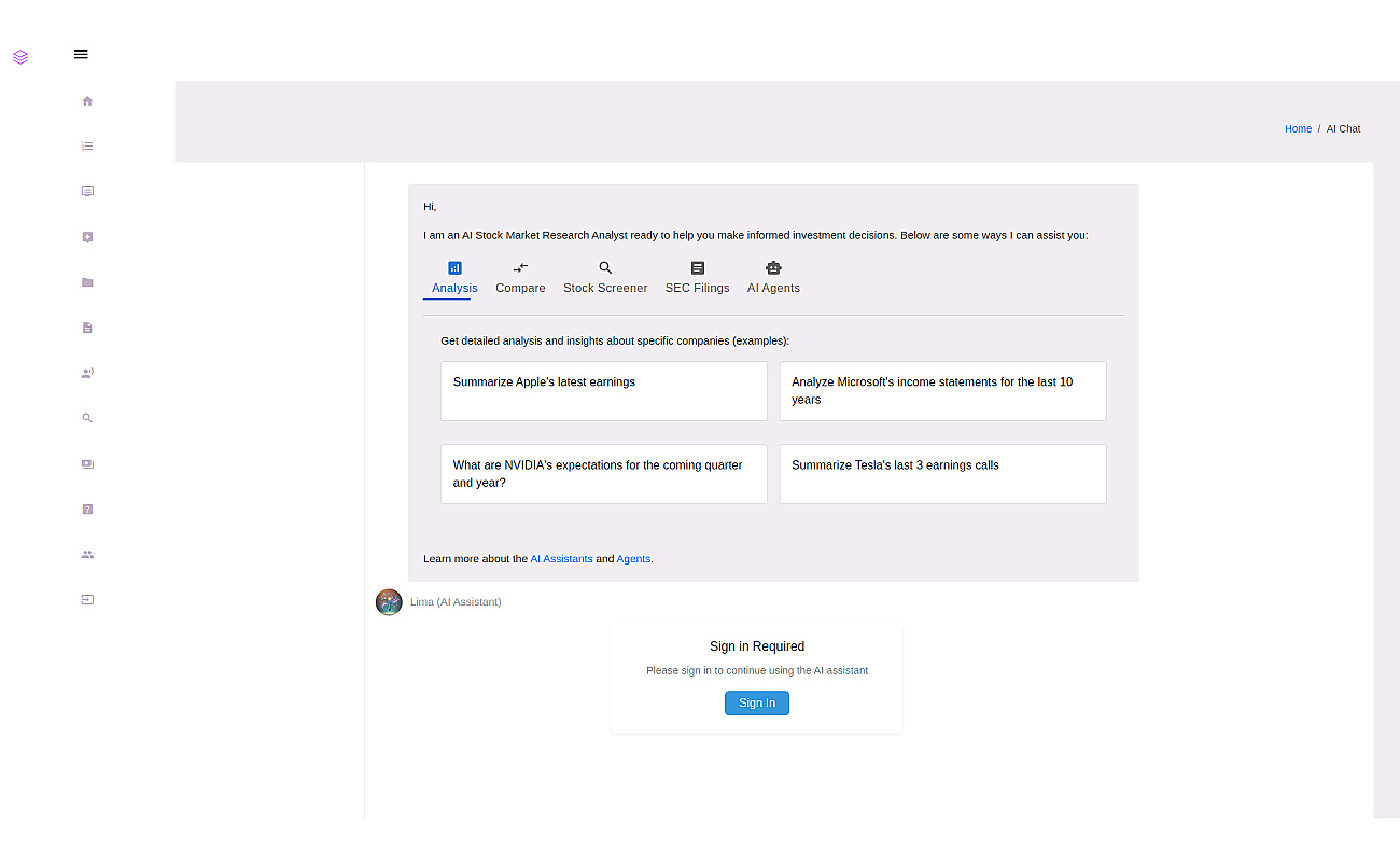 Decode Investing Stock Analysis screenshot