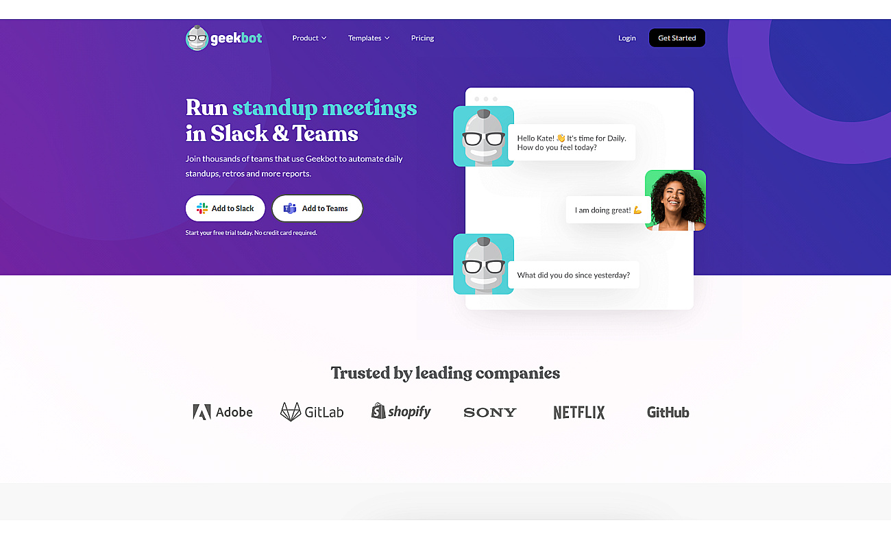 Geekbot screenshot