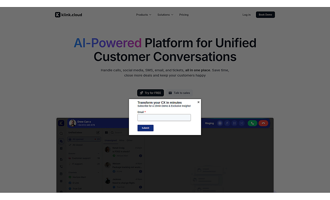 klink.cloud screenshot