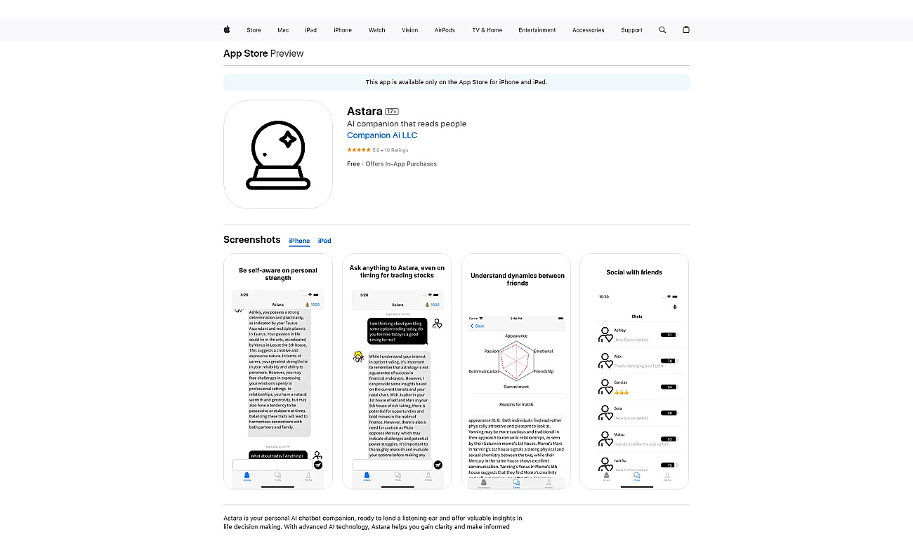 Astara screenshot
