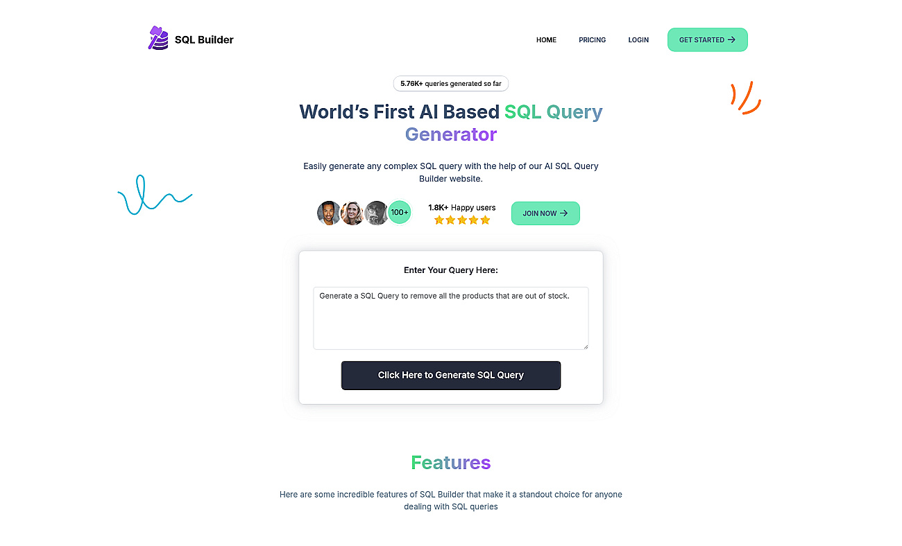SQL Builder screenshot