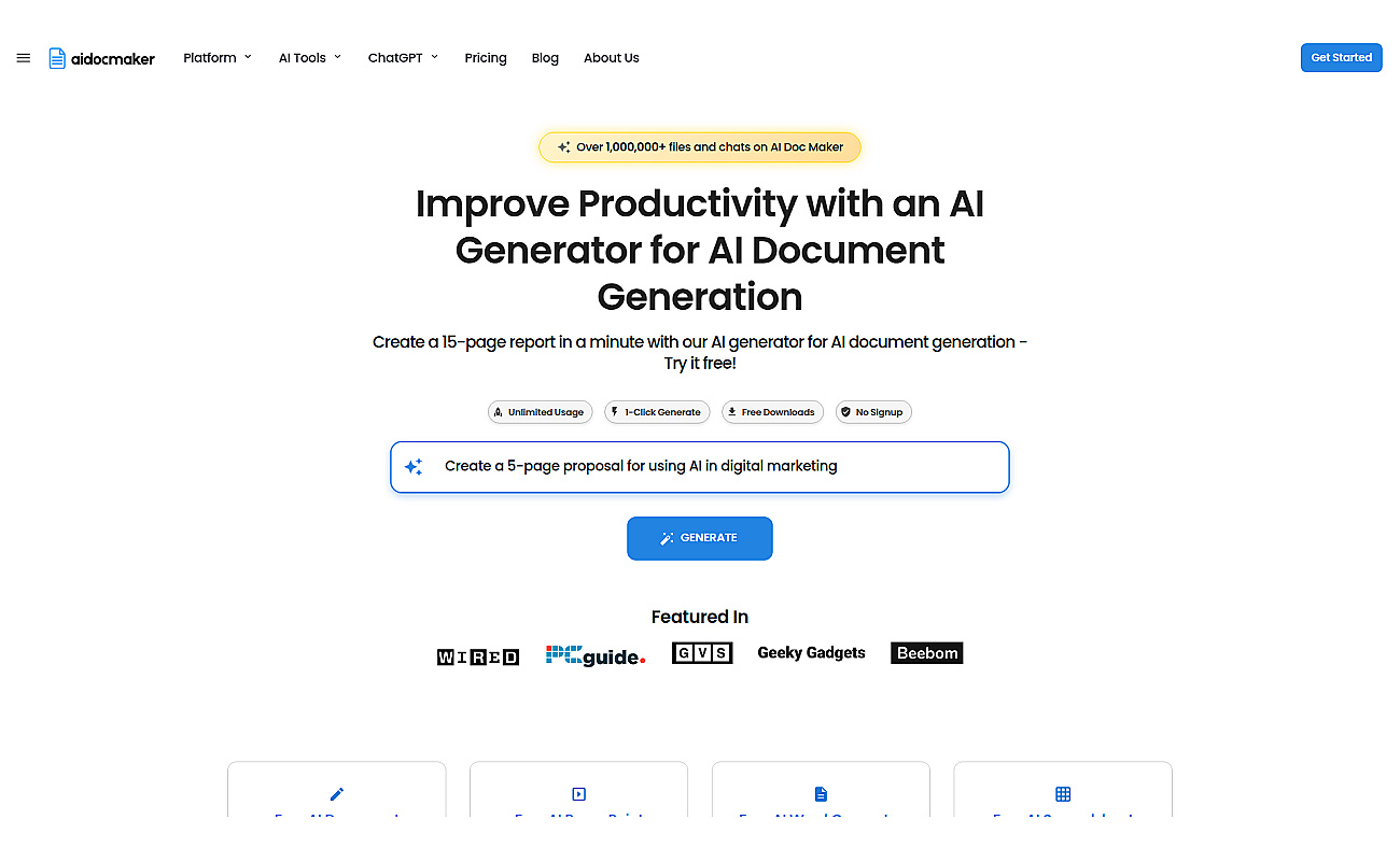 aidocmaker.com screenshot