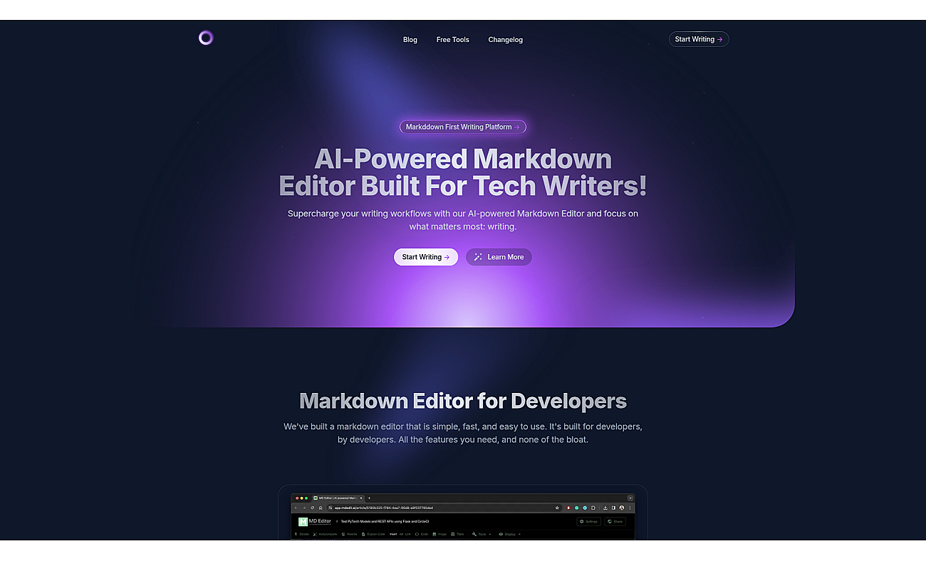 MD Editor screenshot