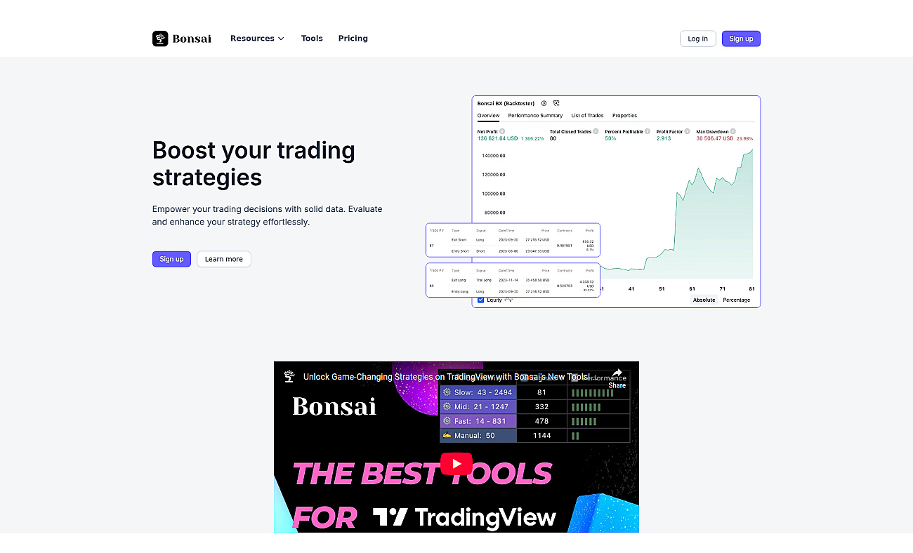 bonsai.trade screenshot
