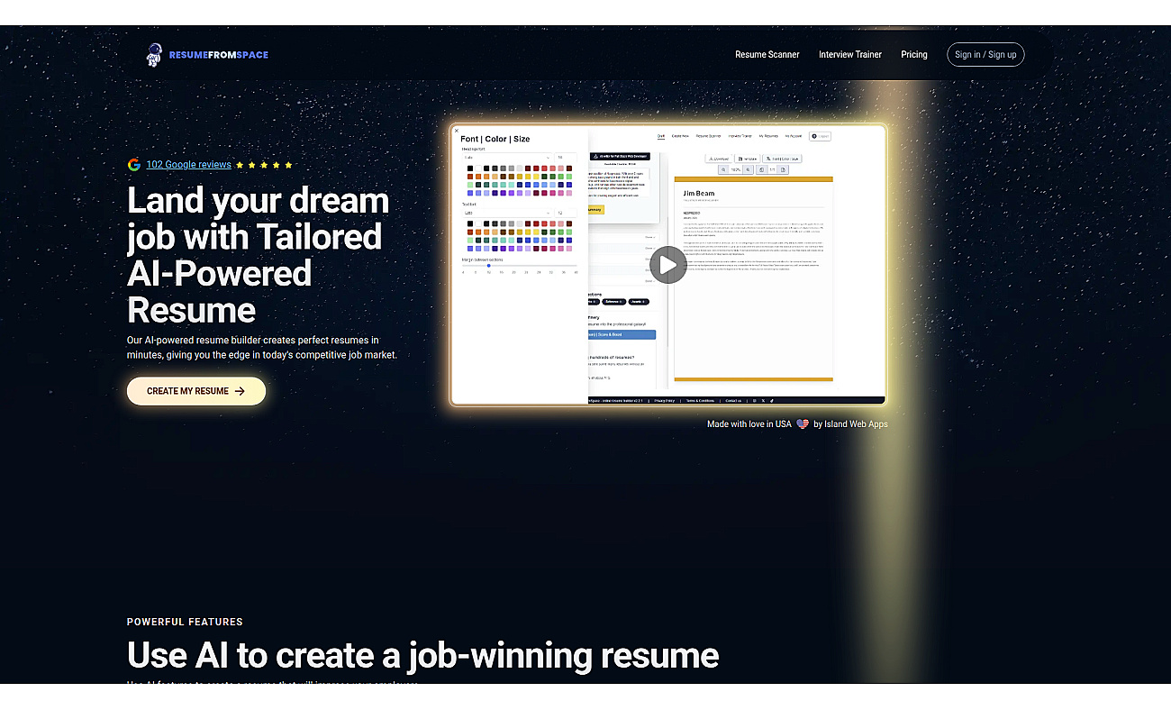 ResumeFromSpace screenshot